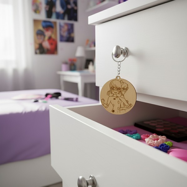 تصميم رقمي لميدالية ميراكيلوس والقط الأسود للقص بالليزر (4-7 سم) - قابل للتعديل