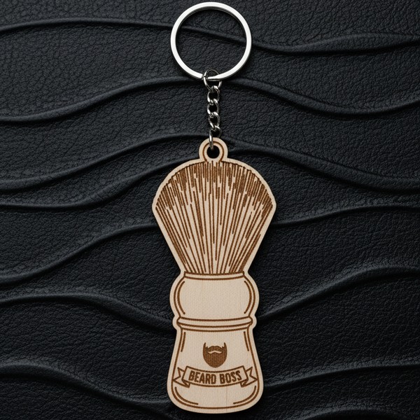 ميدالية مقص حلاقة رقمي للقص بالليزر - تصميم قابل للتعديل 4 سم - هدية مثالية للحلاقين - Image 2