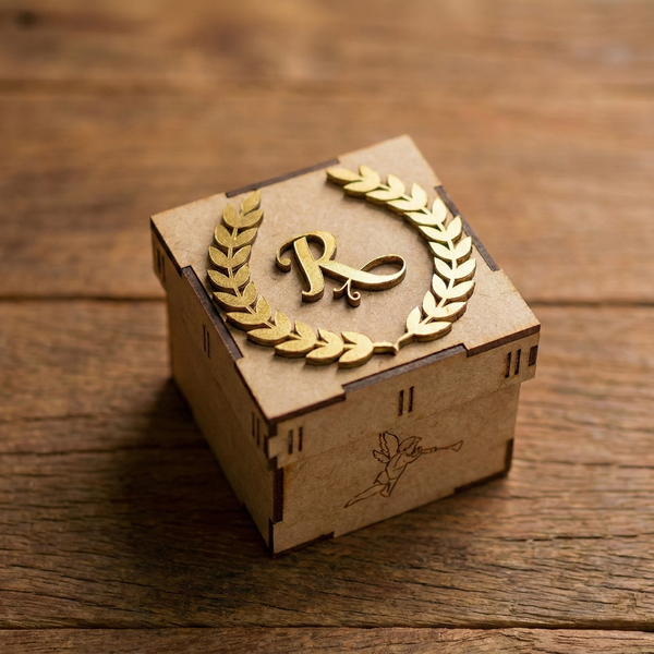 تصميم رقمي لعلب هدايا وتوزيعات خشبية قابلة للتخصيص بالليزر - الصورة 4