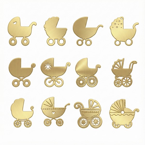ملفات SVG للقص بالليزر: عربات رضع أنيقة ومبتكرة