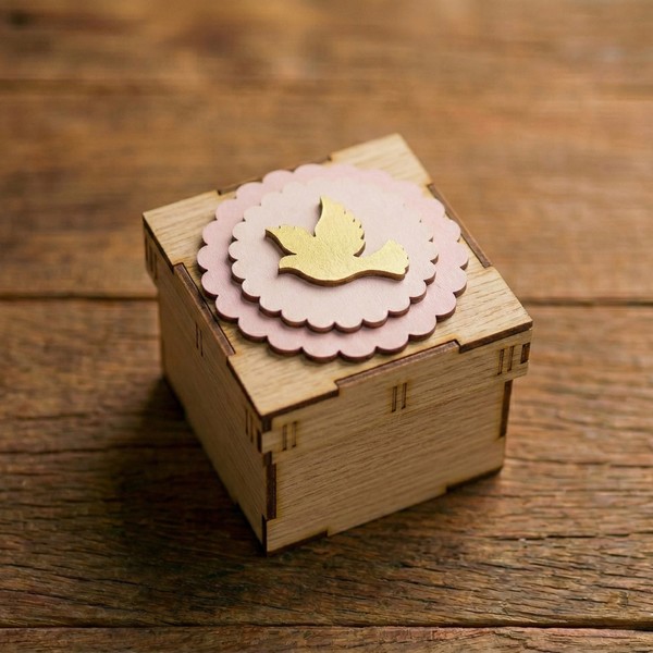 تصميم رقمي لعلب هدايا وتوزيعات خشبية قابلة للتخصيص بالليزر - الصورة 3