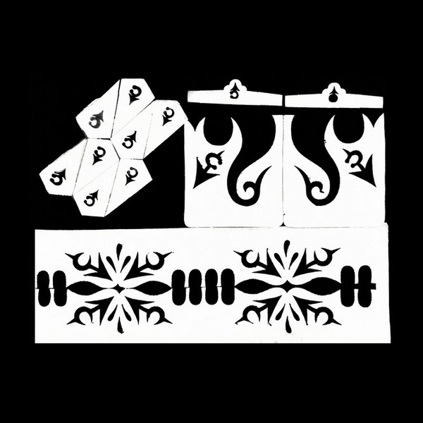 تصميم رقمي لسباردرا حناء: طقم كامل بلمسة قبائلية أصيلة (ملف SVG للقص بالليزر)