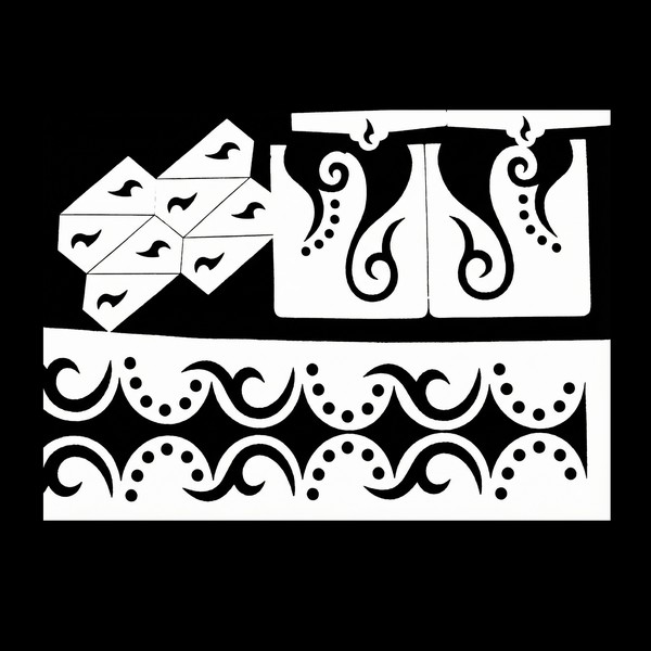 تصميم رقمي لسباردرا حناء: طقم بزخرفة نباتية (ملف SVG للقص بالليزر)