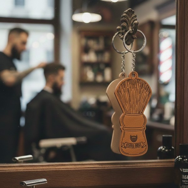 بورتكلي مقص حلاقة رقمي للقص بالليزر - تصميم قابل للتعديل 4 سم - هدية مثالية للحلاقين - الصورة 4