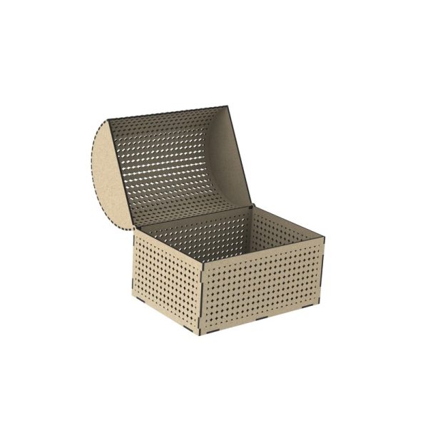 تصميم رقمي صندوق الكنز الخشبي المزخرف