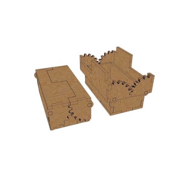 صندوق خشبي بتصميم ليومض