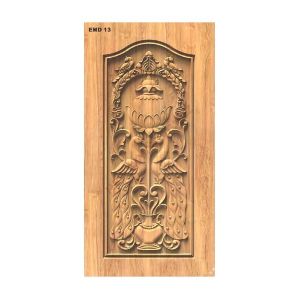 تصميم رقمي نقش طاووس وزهور ليزر