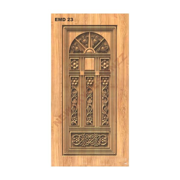 تصميم رقمي نقش باب خشبي مزخرف