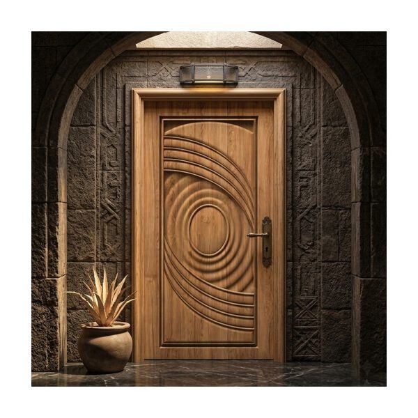 تصميم رقمي نقوش خشبية منحنية متداخلة