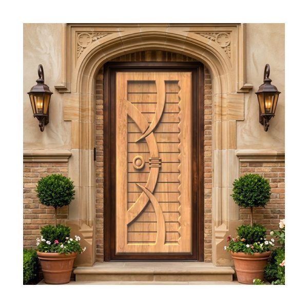 تصميم رقمي منحوتات خشبية هندسية أنيقة