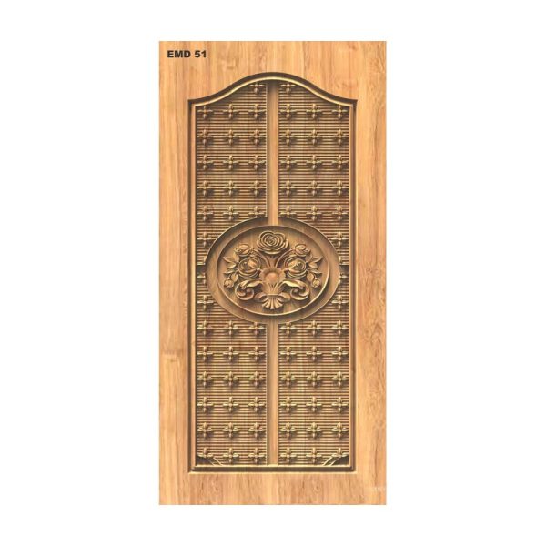 تصميم رقمي باب مزخرف بالزهور والخطوط