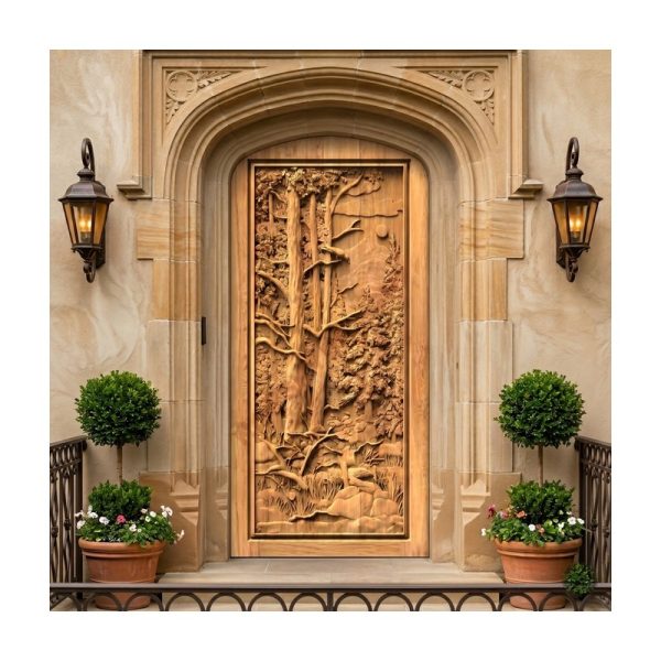 تصميم رقمي نقش غابة الأخشاب الطبيعية EMD 7