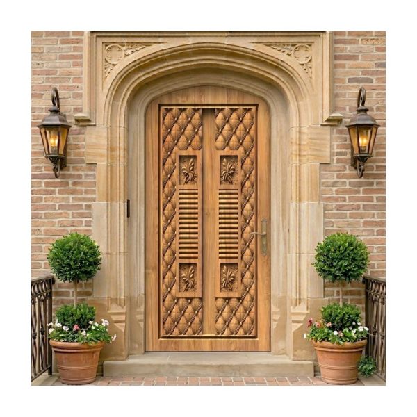 تصميم رقمي باب مزدوج بنقش زخرفي